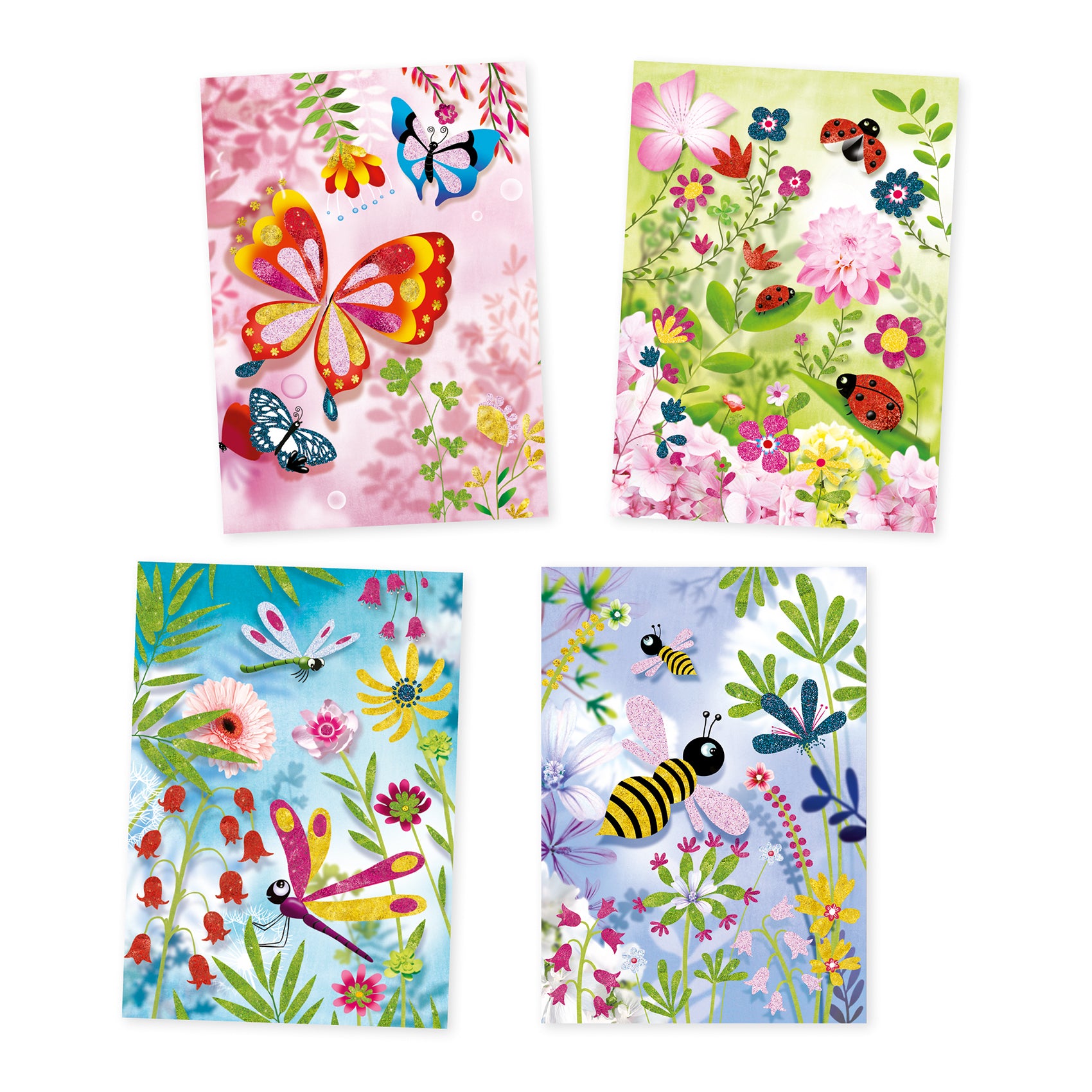 Kit Creativo Colora Con I Glitter - Farfalle