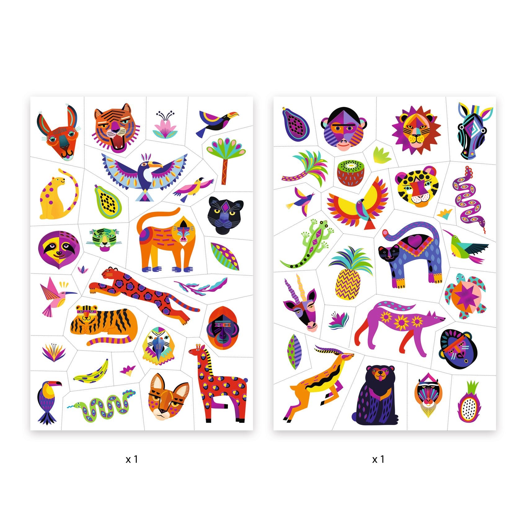 Tatuaggi Temporanei - Animali Selvatici
