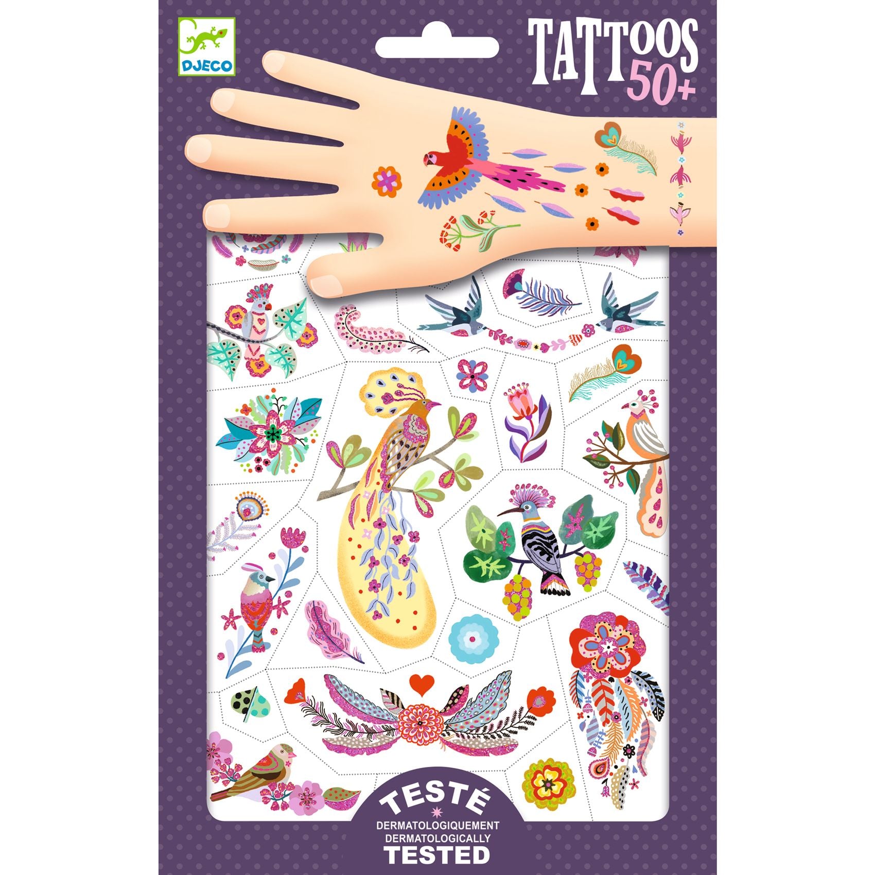 Tatuaggi Temporanei - Piuma Colorata