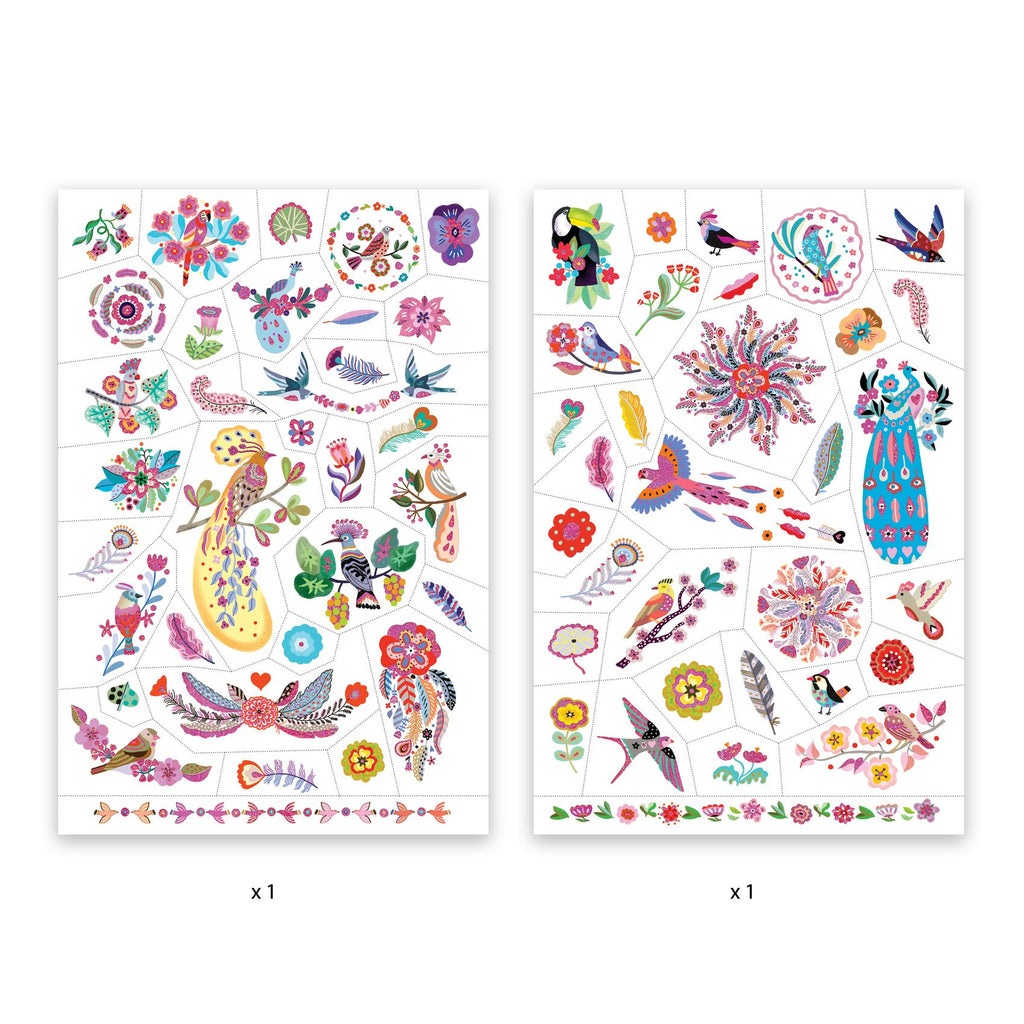 Tatuaggi Temporanei - Piuma Colorata
