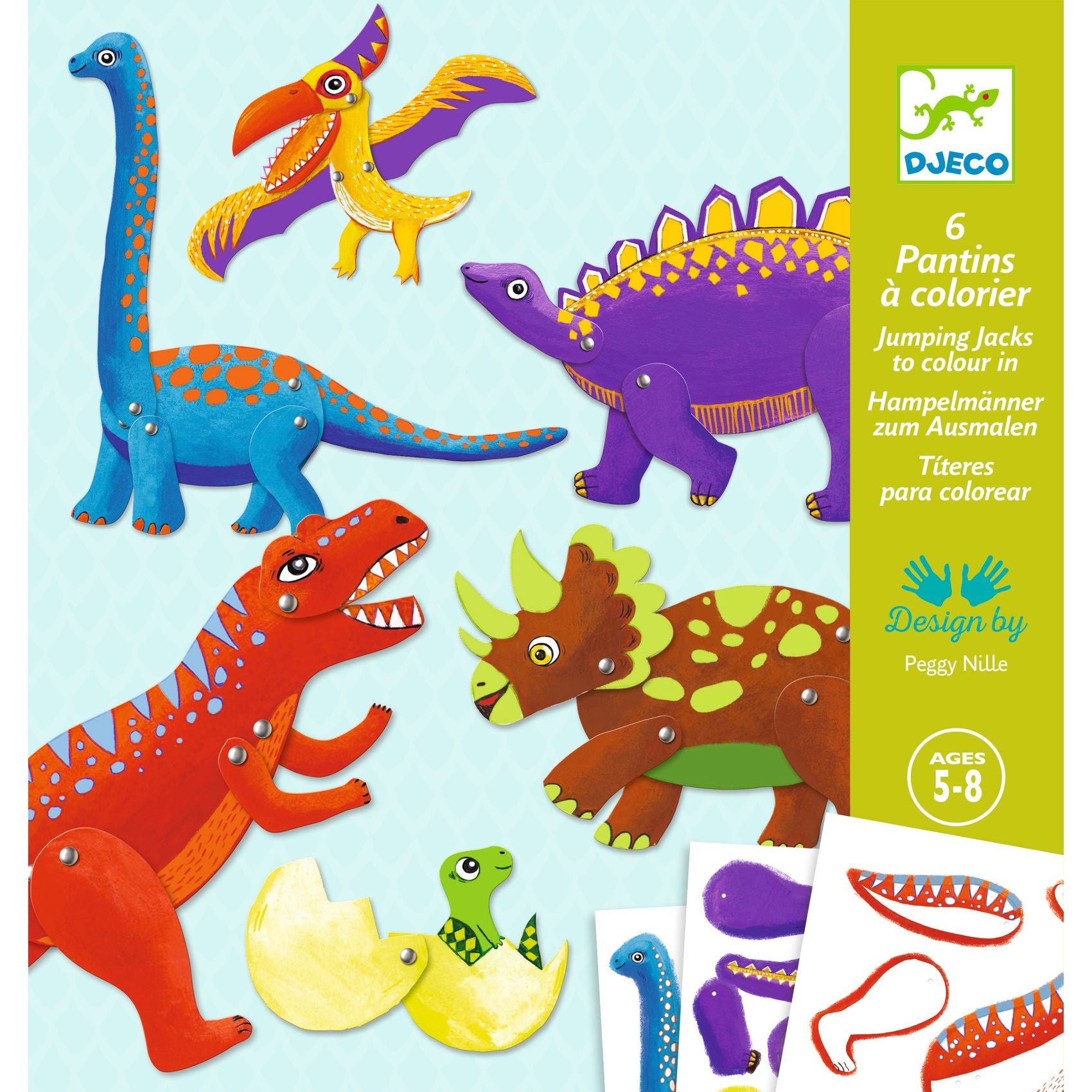 Kit Colora e Assembla - Dinosauri