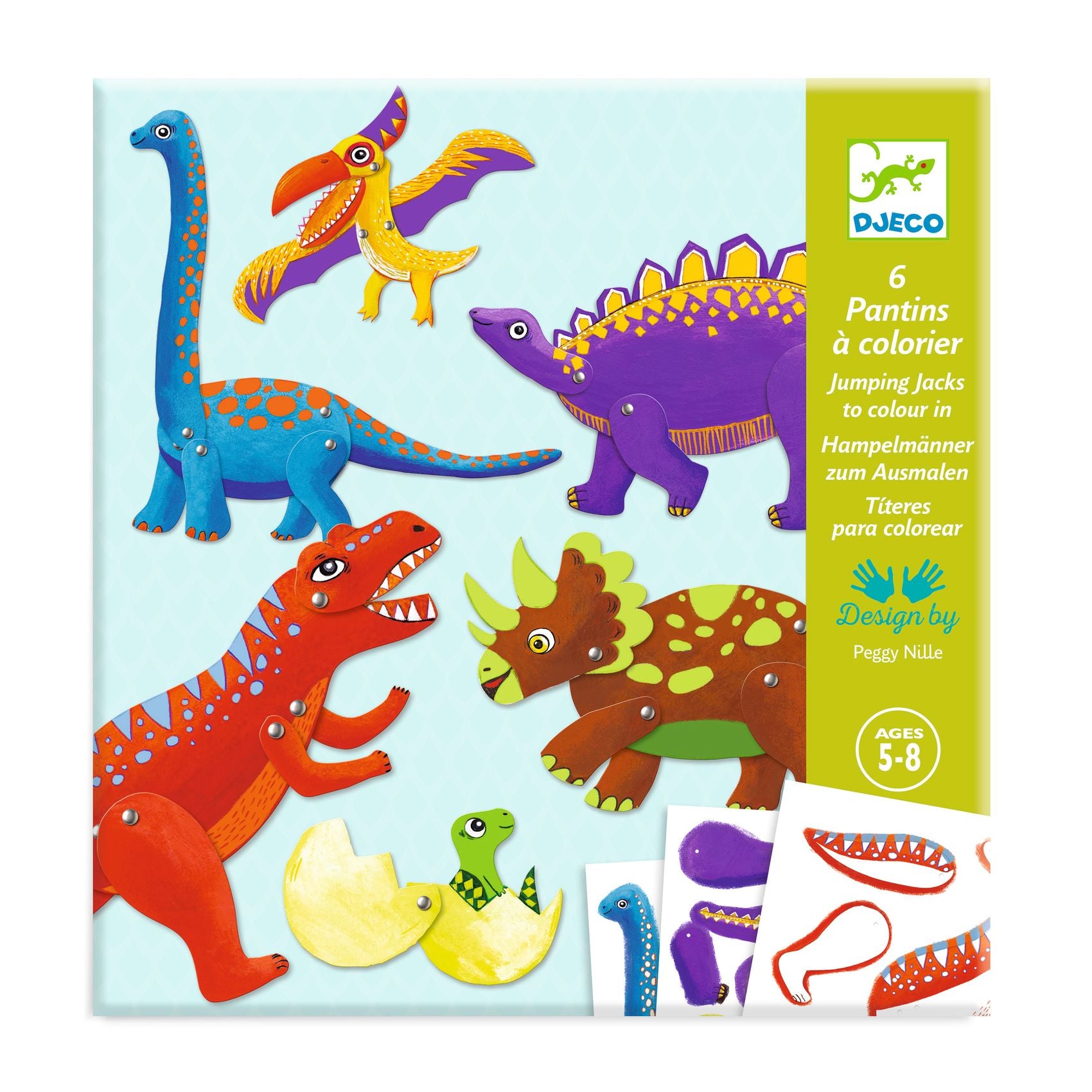 Kit Colora e Assembla - Dinosauri