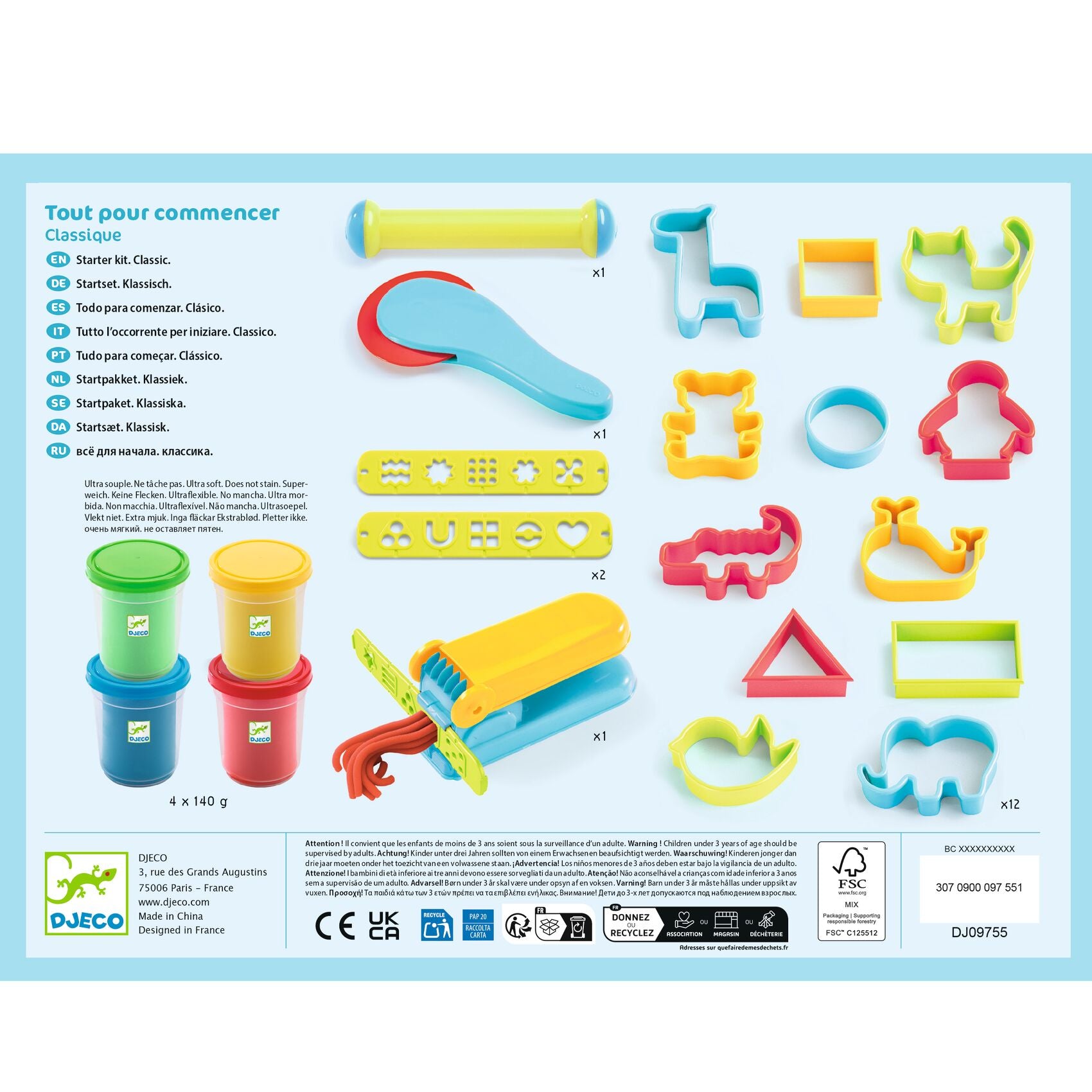 Set Pasta Modellabile Con Attrezzi