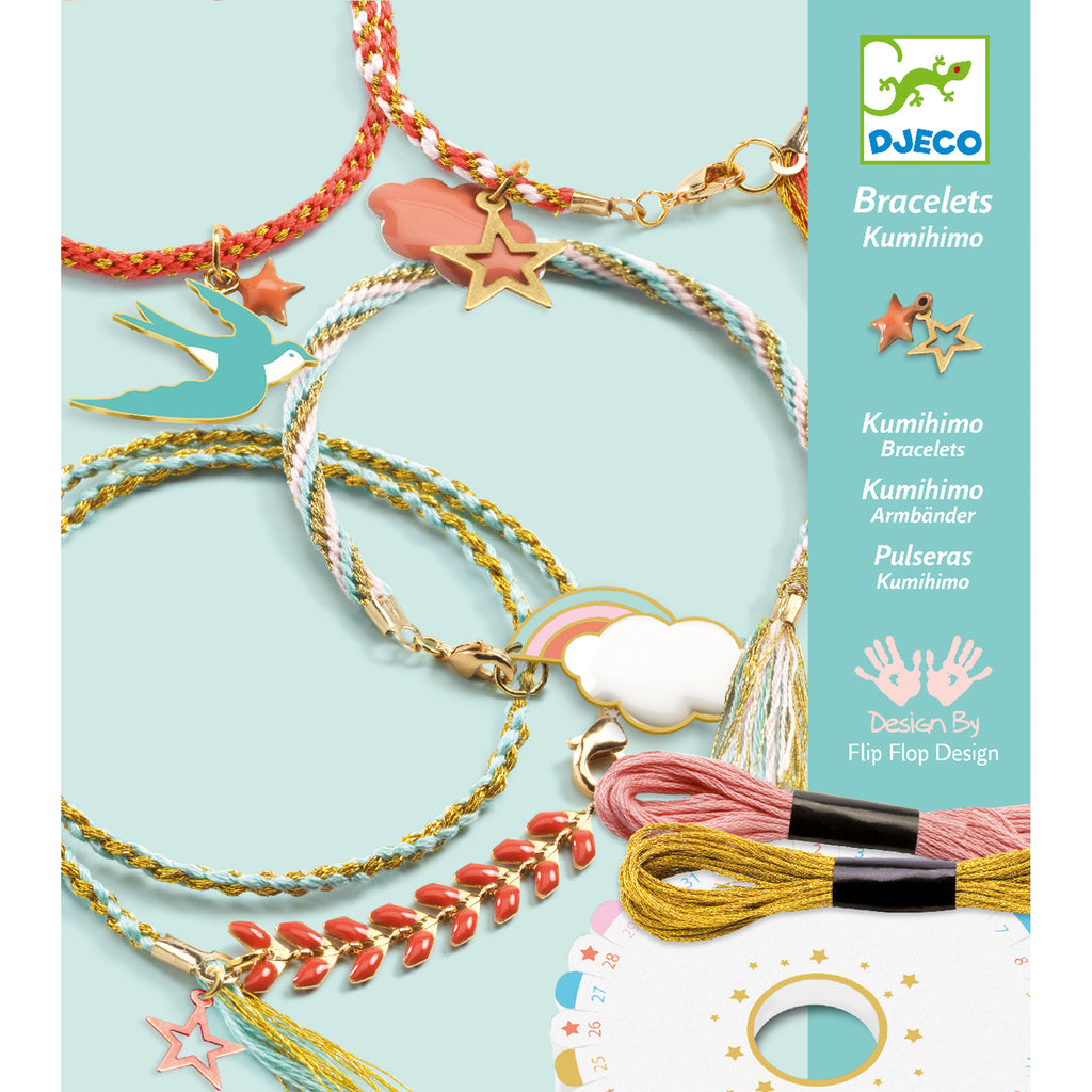 Kit Bracciali Kumihimo - Celeste - Djeco - immagine 2