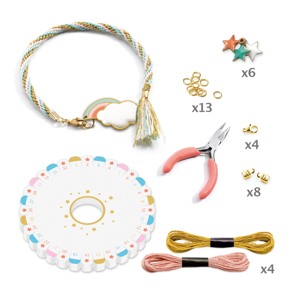 Kit Bracciali Kumihimo - Celeste - Djeco - immagine 4