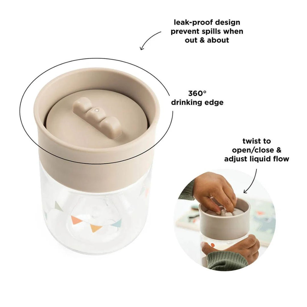 Tazza da Apprendimento con Bordo per Bere a 360° - Antigoccia - Celebration Sabbia