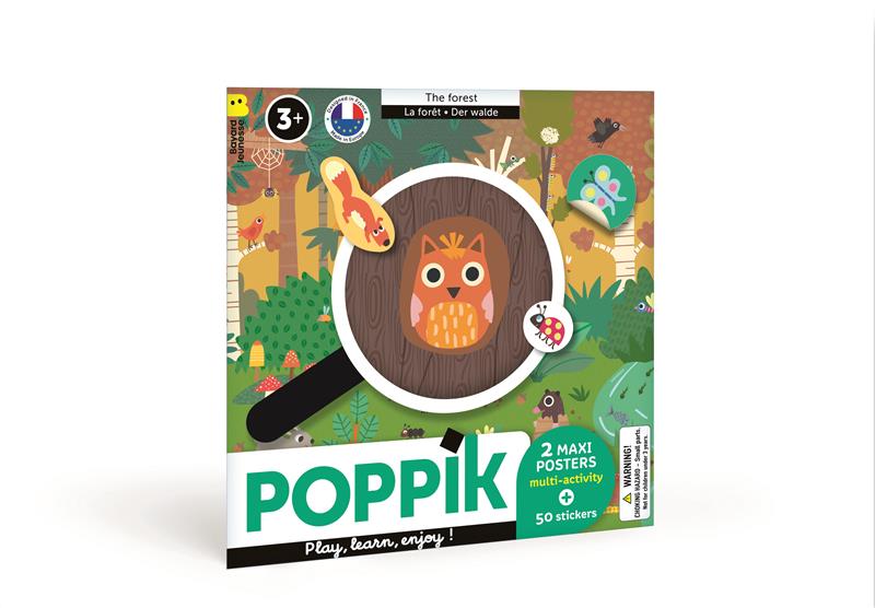 2 Maxi Poster Multi Attività + 50 Stickers - La Foresta