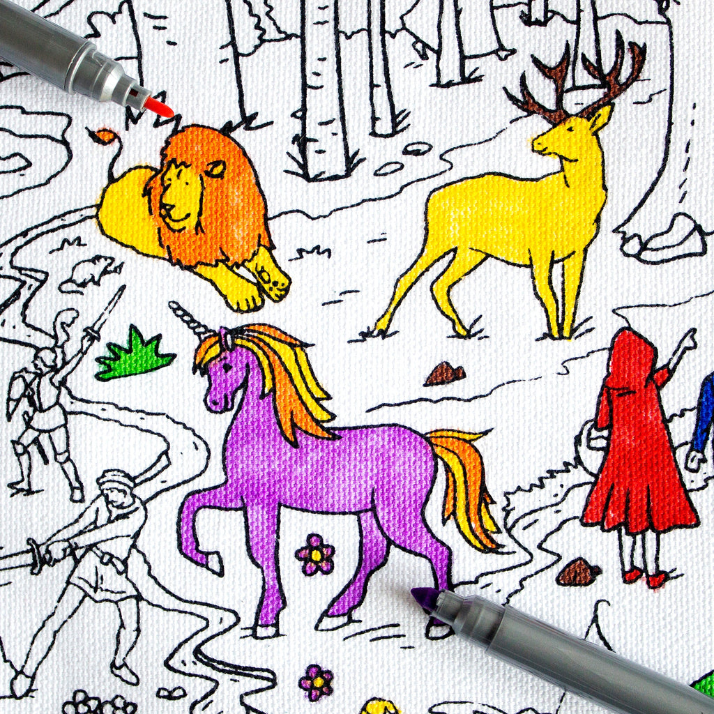 Tovaglietta 33 x 47 cm Con 10 Pennarelli Lavabili - Favole - Eatsleepdoodle - immagine 5