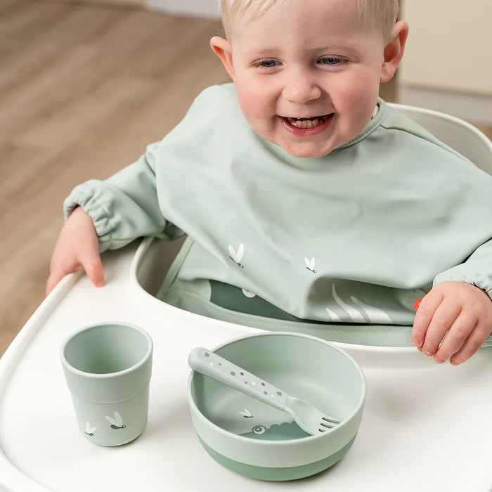 Ciotola In Plastica 100% PP Alimentare con Base Antiscivolo - Coccodrillo Verde