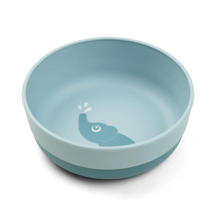 Ciotola In Plastica 100% PP Alimentare con Base Antiscivolo - Elefante Blu