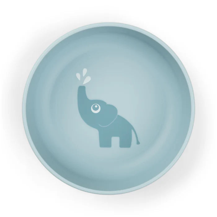 Ciotola In Plastica 100% PP Alimentare con Base Antiscivolo - Elefante Blu
