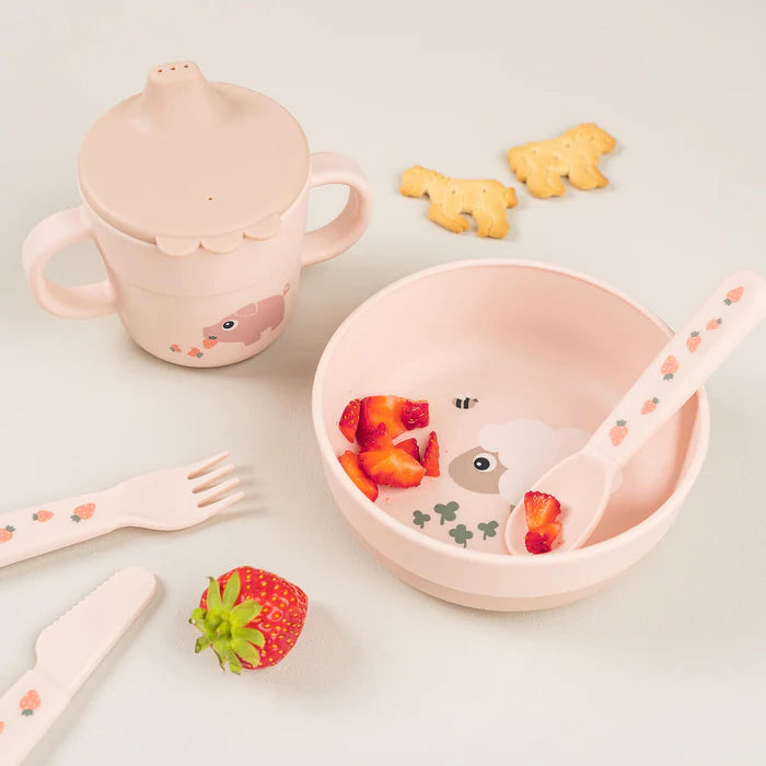 Ciotola In Plastica 100% PP Alimentare con Base Antiscivolo - Cipria