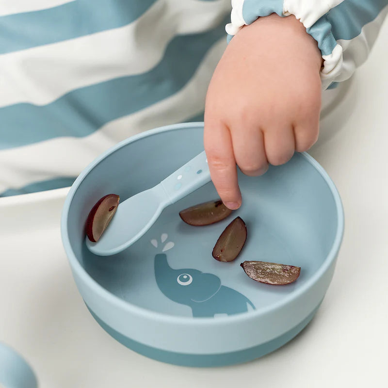 Set Posate  Da Apprendimento 100% PP Alimentare - Dots Blu