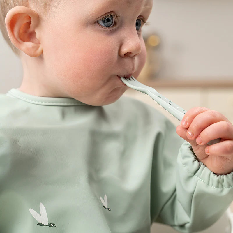 Cucchiaio Da Apprendimento 100% PP Alimentare - Dots Verde