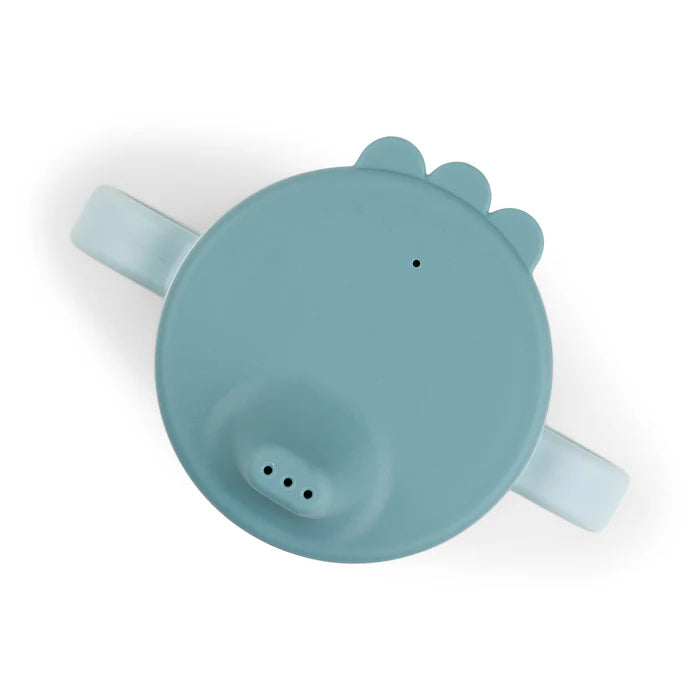 Bicchiere Con Tappo Con Beccuccio e Manici - Dots Blu