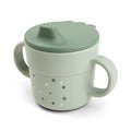 Bicchiere Con Tappo Con Beccuccio e Manici - Dots Verde