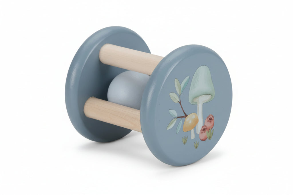 Sonaglio A Rullo In Legno - Forest Friends - Blu