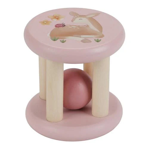 Sonaglio A Rullo In Legno - Fairy Garden - Rosa