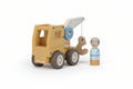 Camion Con Gru Con Personaggio In Legno