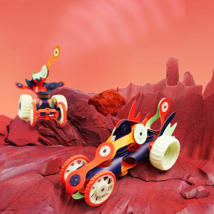 Mars Rovers Glow in the Dark – 29 pezzi, gioco magnetico STEAM - Clixo