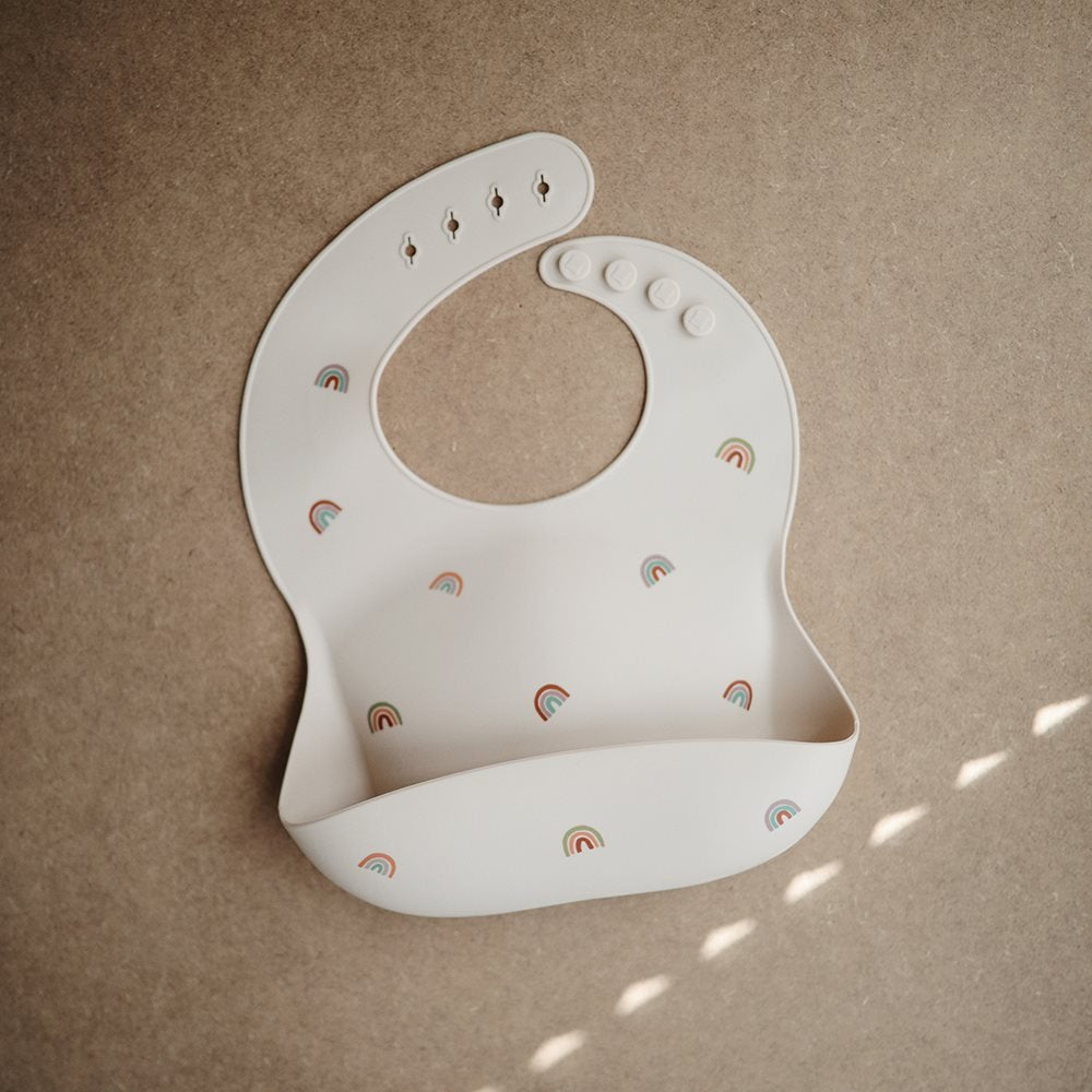 Bavaglino In Silicone Con Tasca - Arcobaleno