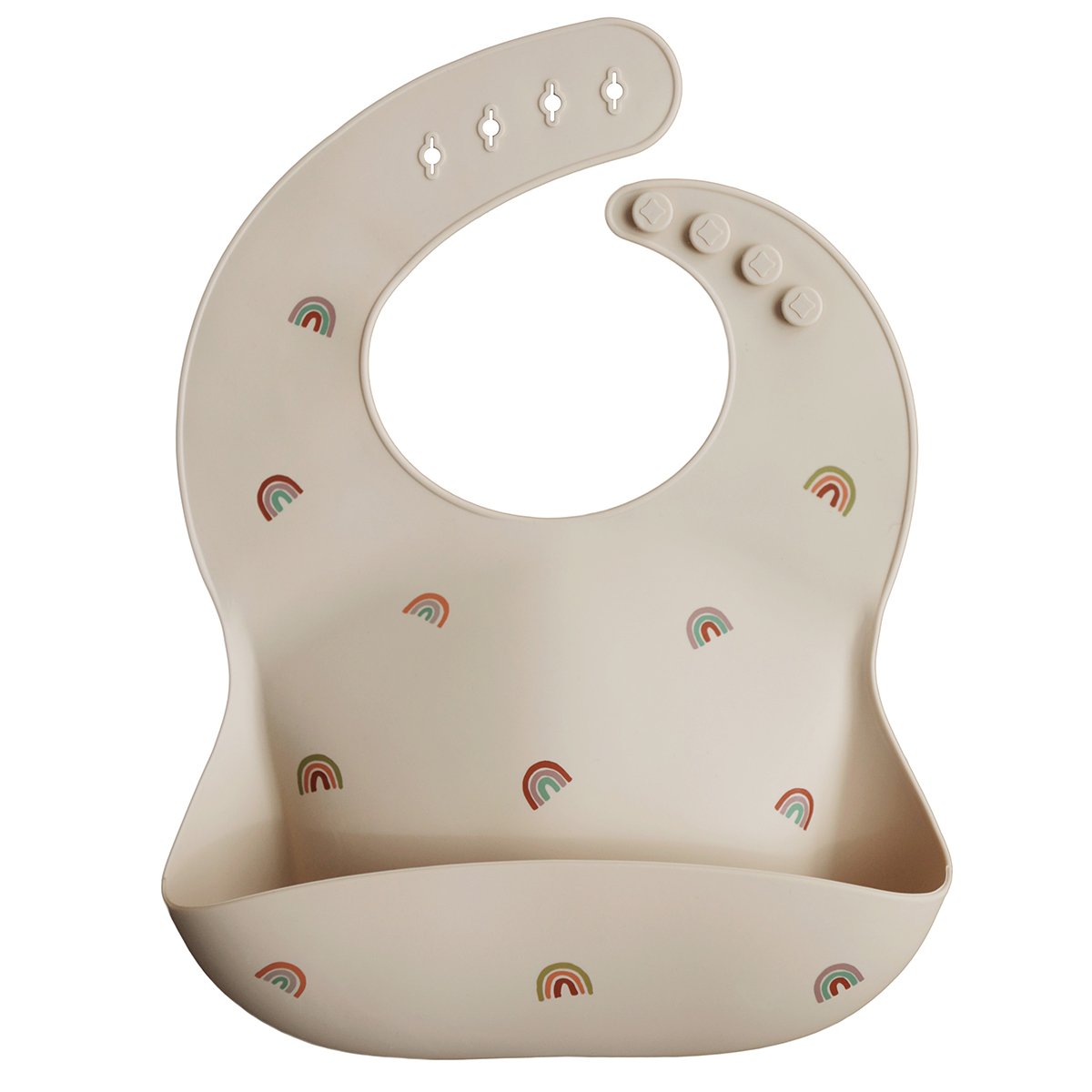 Bavaglino In Silicone Con Tasca - Arcobaleno