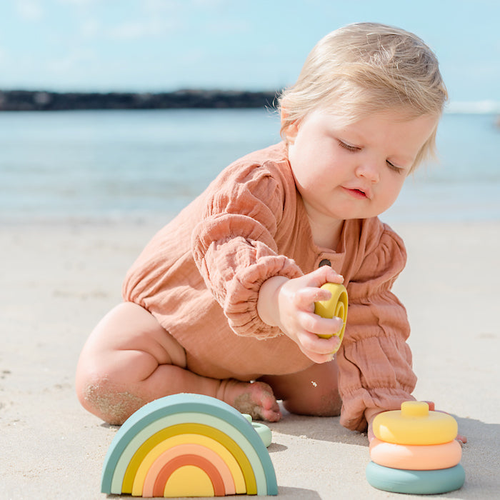 Torre Impilabile In Silicone - Cherry