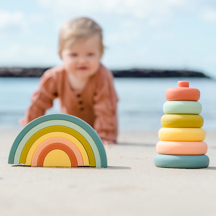 Torre Impilabile In Silicone - Cherry