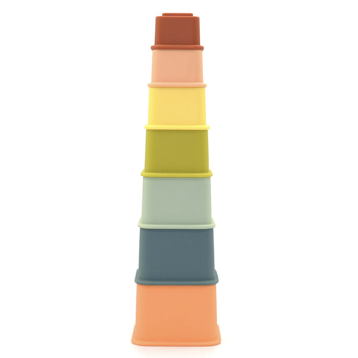 Torre Impilabile In Silicone Con Bicchierini Quadrati
