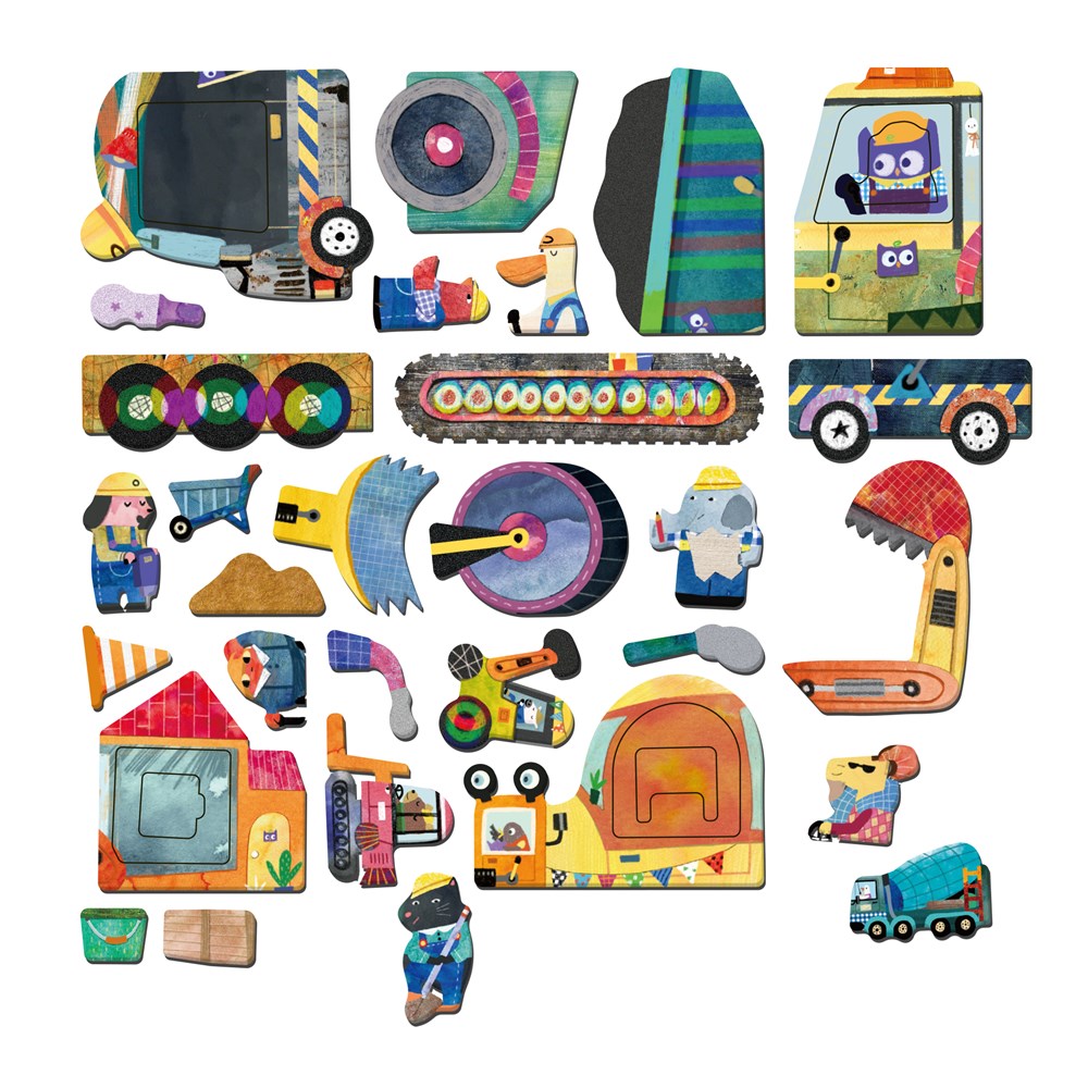 Puzzle Magnetico da Viaggio - Cantiere - mierEdu - immagine 3