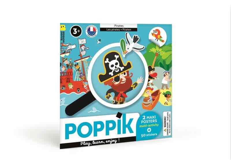 2 Maxi Poster Multi Attività + 50 Stickers - I Pirati