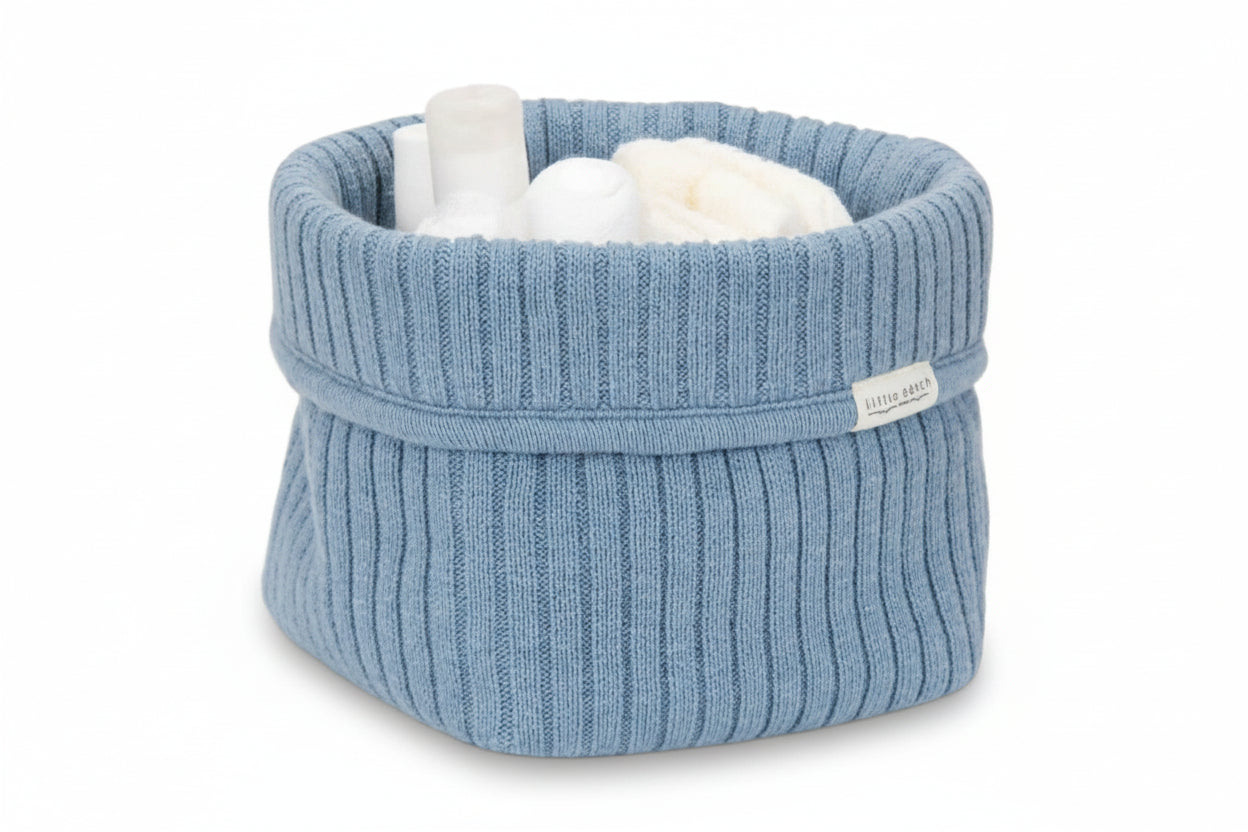 Baby Basket Piccolo Tricotti Pure Denim Blue