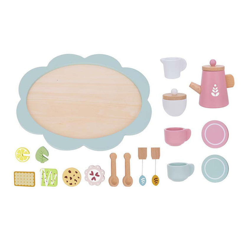 Set da Tè in Legno - 21 Pezzi - Tooky Toy - immagine 2