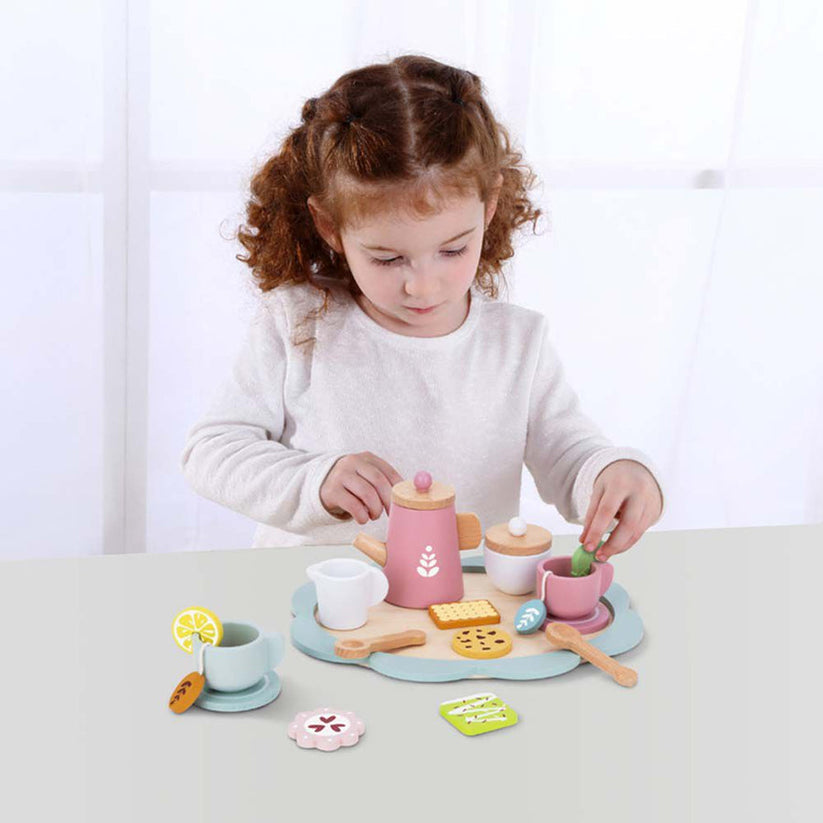 Set da Tè in Legno - 21 Pezzi - Tooky Toy - immagine 3