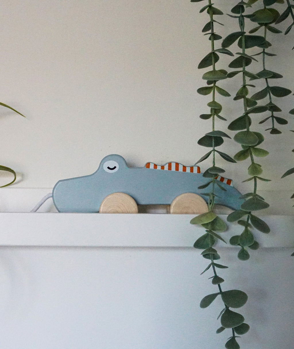 Giocattolo da Trainare In Legno - Coccodrillo -