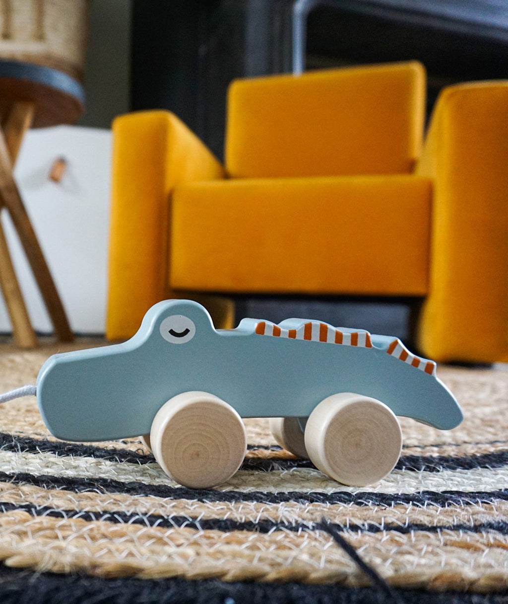 Giocattolo da Trainare In Legno - Coccodrillo -
