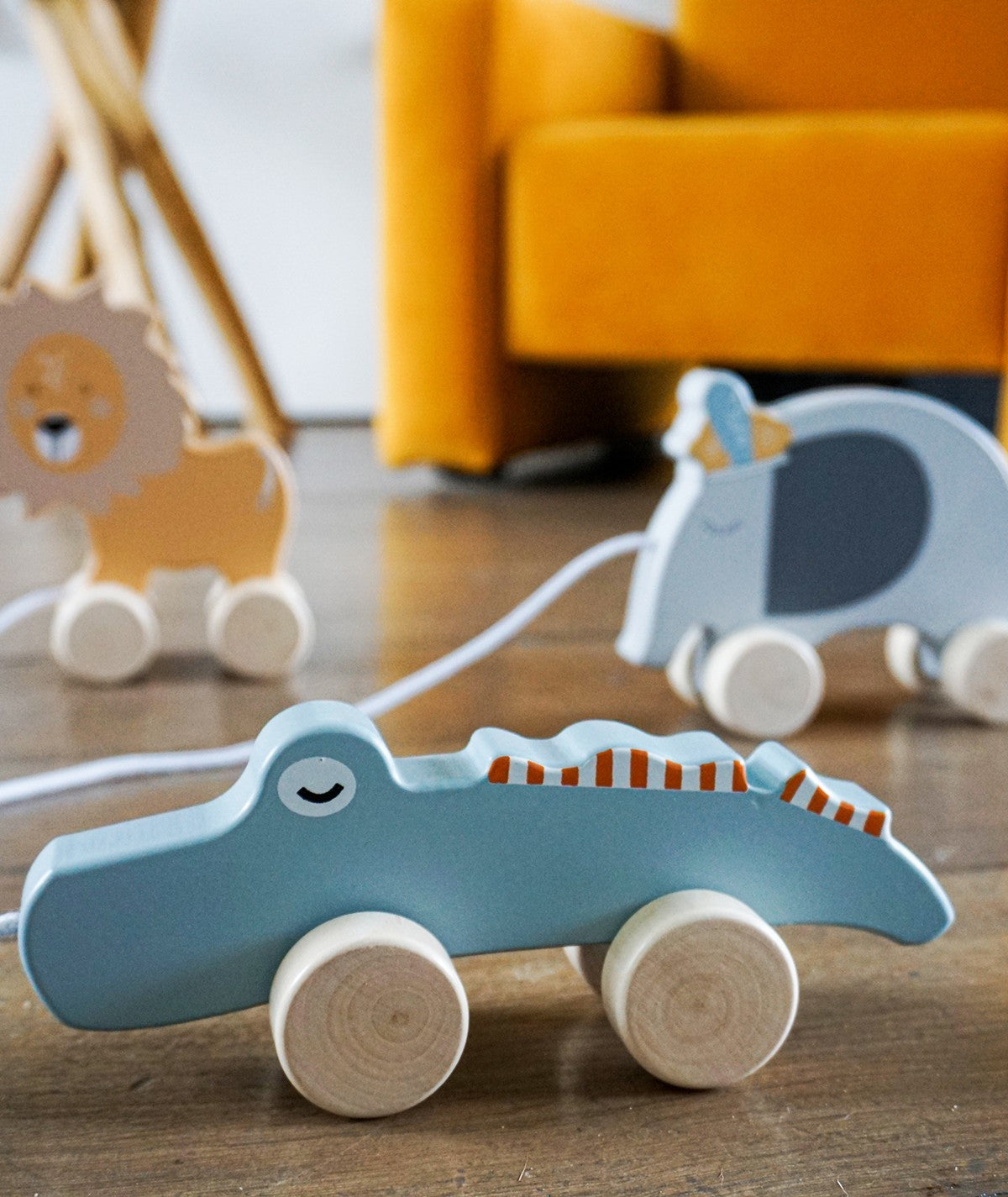 Giocattolo da Trainare In Legno - Coccodrillo -
