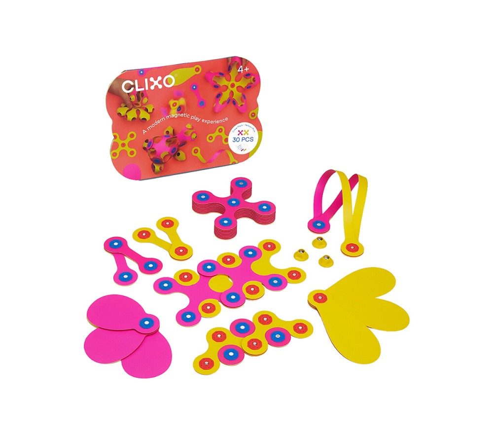 Gioco Magnetico STEAM 30 pezzi - Rosa/Giallo