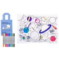 Tovaglietta 33 x 47 cm Con 10 Pennarelli Lavabili - Spazio - Eatsleepdoodle - immagine 2