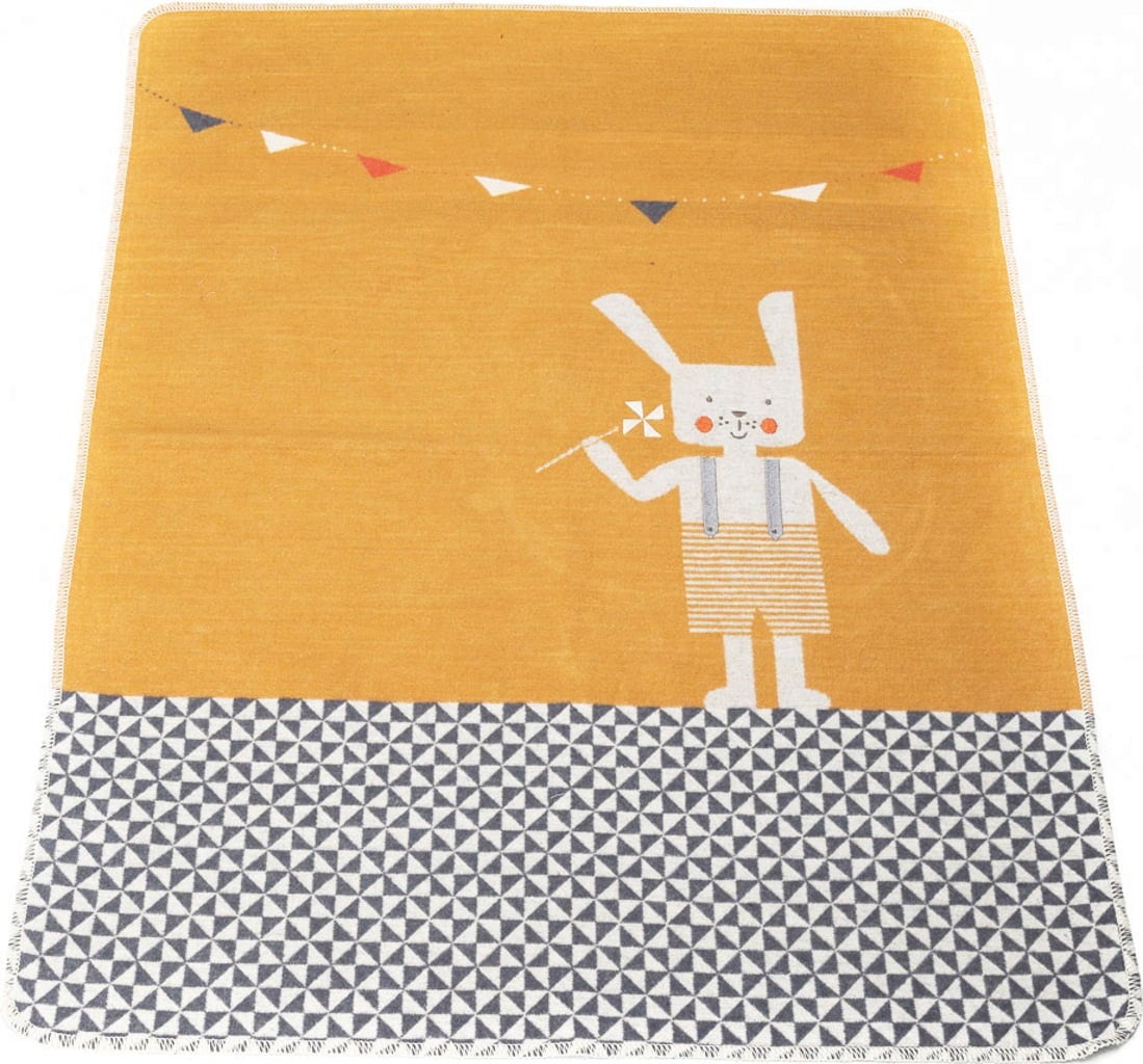 Coperta Flanella - Coniglietto Ocra - David Fussenegger - immagine 2