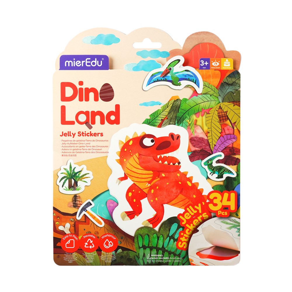Adesivi Gel Impermeabili - Dinosauri - mierEdu