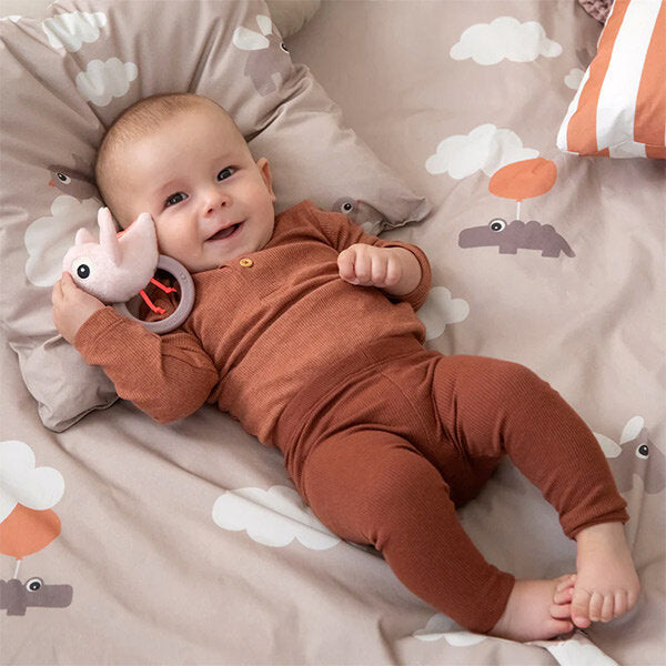 Sonaglio Sensoriale con Massaggiagengive - Birdee - Cipria