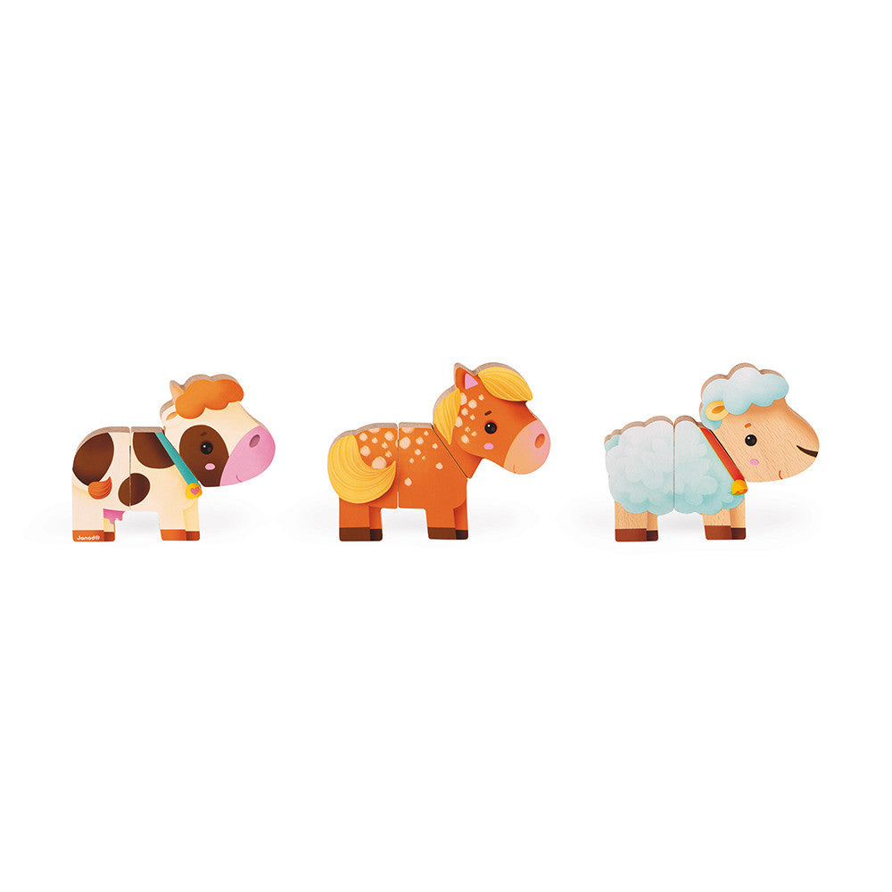 Gioco Magnetico In Legno - Funny Magnets Fattoria