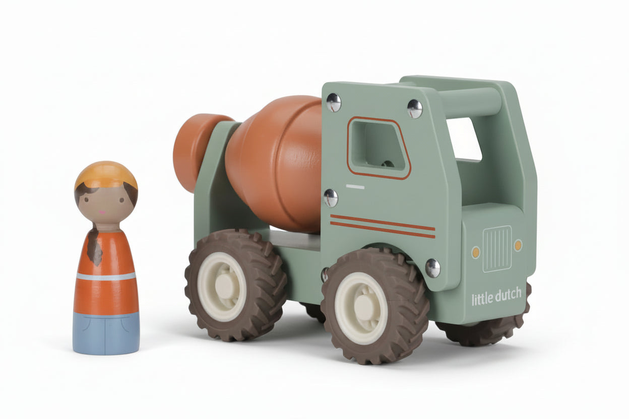Betoniera Con Personaggio In Legno
