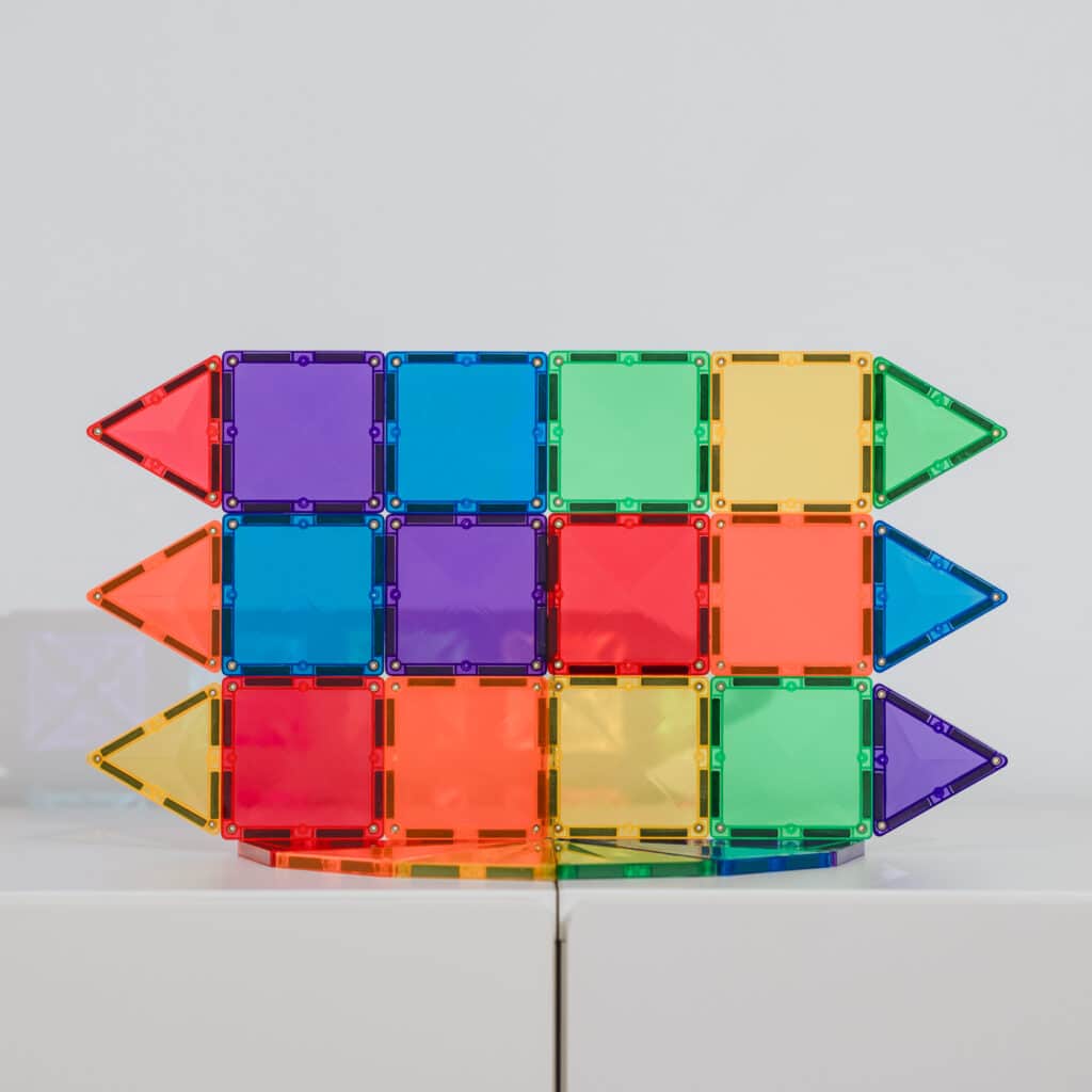 Tessere Magnetiche - 24 Pezzi - Arcobaleno - 100% Plastica ABS Atossica