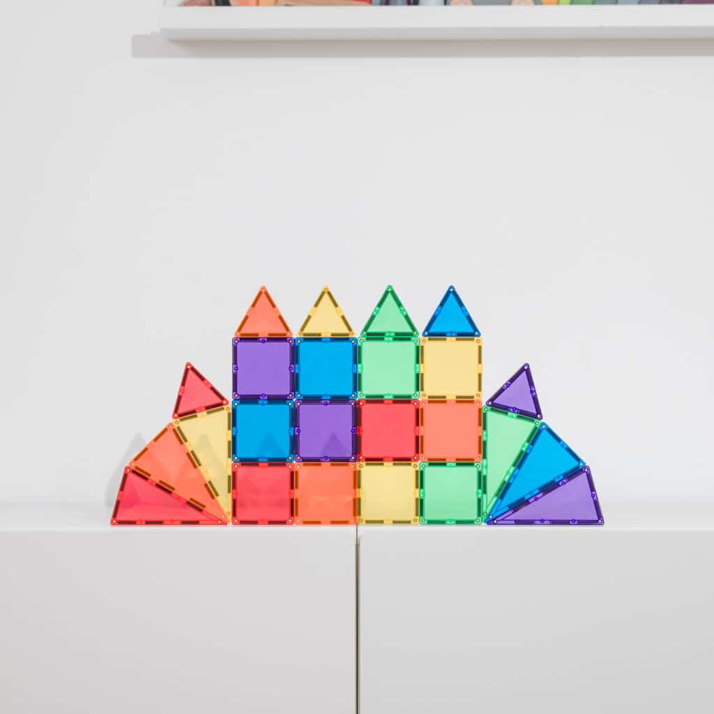 Tessere Magnetiche - 24 Pezzi - Arcobaleno - 100% Plastica ABS Atossica