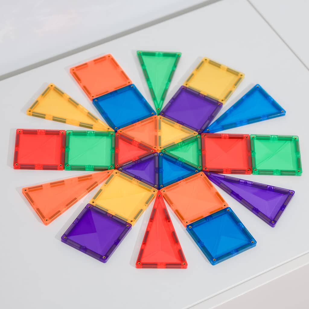 Tessere Magnetiche - 24 Pezzi - Arcobaleno - 100% Plastica ABS Atossica