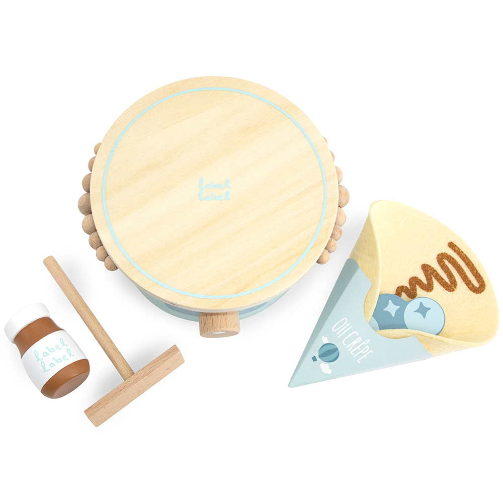 Set Per Crêpes In Legno - Blu