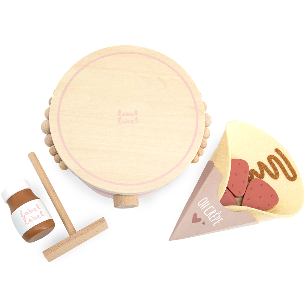 Set Per Crêpes In Legno - Rosa