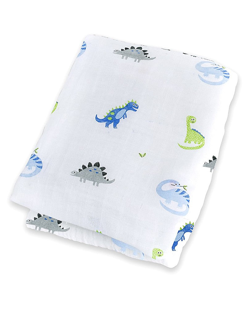 Mussola 100% Cotone - Swaddle - Dinosauri